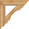 Ekena Millwork Olympic Traditional Rough Sawn Bracket w/ Offset Brace, Western Red Cedar, 8"W x 34"D x 34"H BKT0806X34X34OLY01RWR - alternate 4